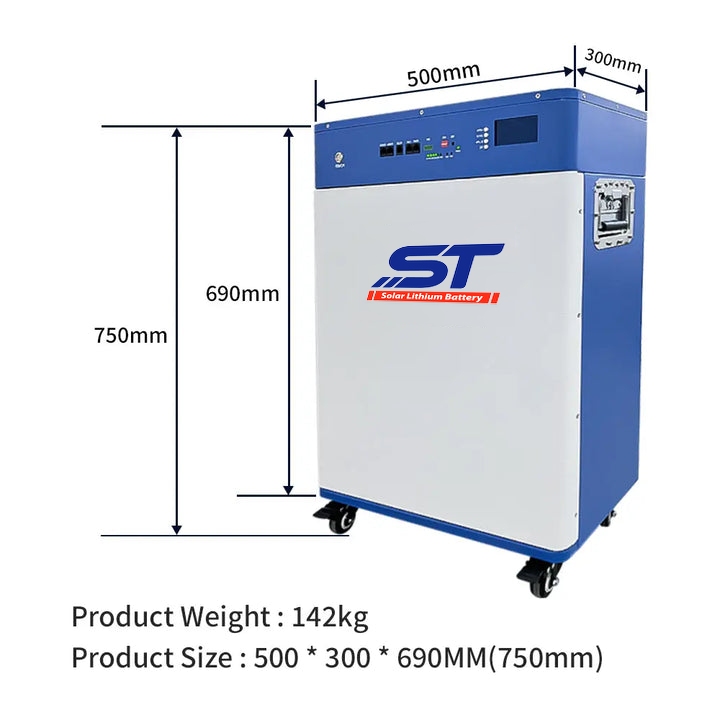 51.2V 300Ah 250Ah LiFePO4 Moveable Battery For Home System