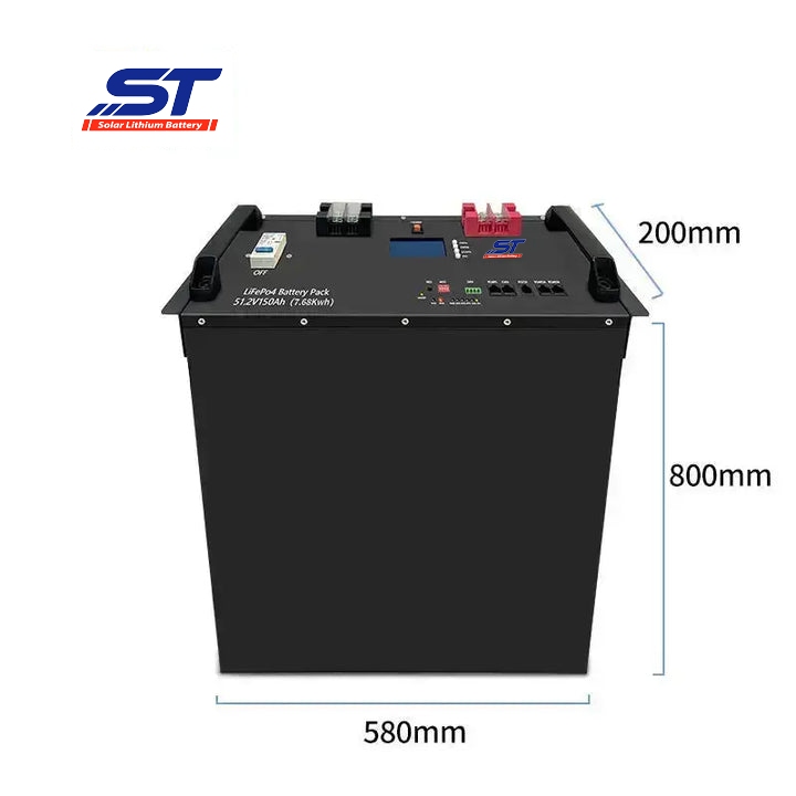 51.2V 150ah 50ah 100ah 200ah Lithium Ion Battery Pack LiFePO4 Cell Energy Storage Battery