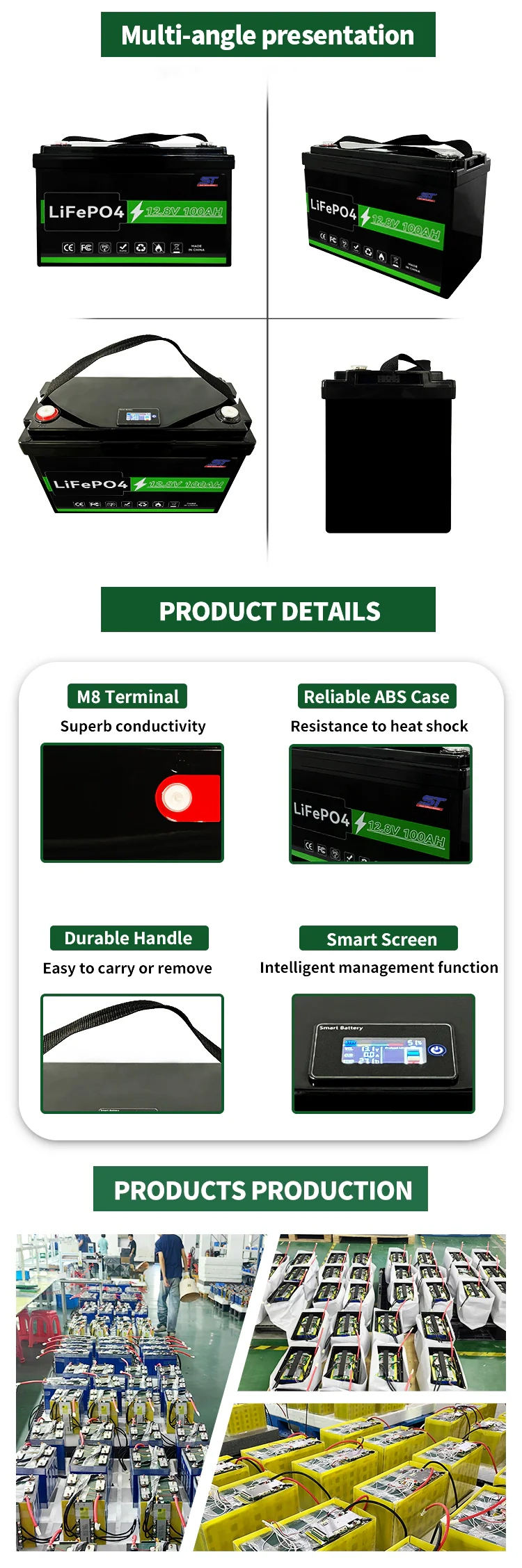 12v 10ah 20ah 30ah 50ah 100ah 150ah 200ah Golf-cart-Battery Lithium 12-volt-lithium-ion-Battery technical specification image 4