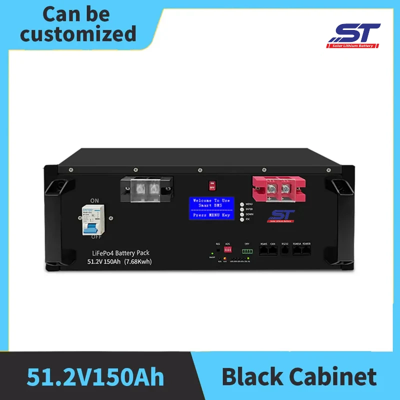 51.2V 150ah 50ah 100ah 200ah Lithium Ion Battery Pack LiFePO4 Cell Energy Storage Battery